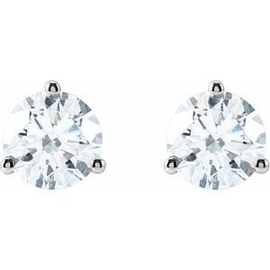 14K White 1 1/2 CTW Lab-Grown Diamond Stud Earrings - BN & CO JEWELRY