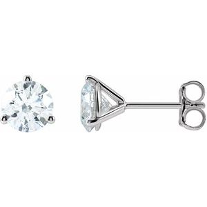 14K White 1 1/2 CTW Lab-Grown Diamond Stud Earrings - BN & CO JEWELRY