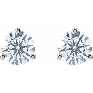 14K White 2 CTW Lab-Grown Diamond Stud Earrings - BN & CO JEWELRY