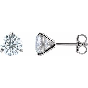 14K White 2 CTW Lab-Grown Diamond Stud Earrings - BN & CO JEWELRY