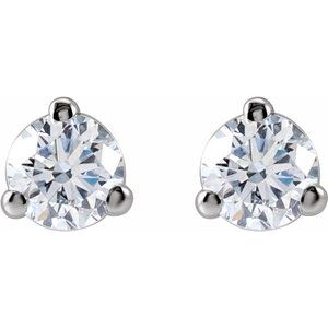 14K White 1/5 CTW Lab-Grown Diamond Stud Earrings - BN & CO JEWELRY