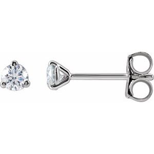 14K White 1/5 CTW Lab-Grown Diamond Stud Earrings - BN & CO JEWELRY