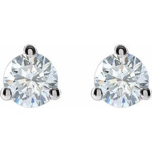 14K White 1/4 CTW Lab-Grown Diamond Stud Earrings - BN & CO JEWELRY