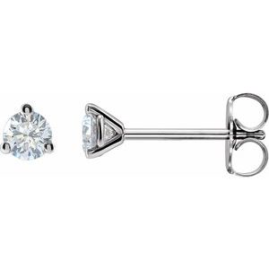 14K White 1/4 CTW Lab-Grown Diamond Stud Earrings - BN & CO JEWELRY