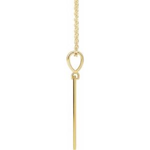 14K Yellow Blessed Bar 16-18" Necklace - BN & CO JEWELRY