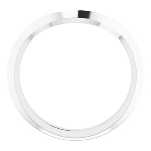 14K White Band for 11 mm Round Ring - BN & CO JEWELRY