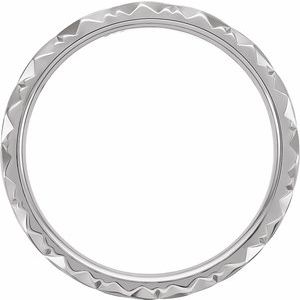 Continuum Sterling Silver 2.5 mm Diamond Faceted Band Size 6.5 - BN & CO JEWELRY