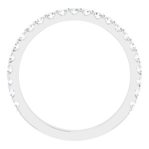 14K White 3/8 CTW Natural Diamond Matching Band - BN & CO JEWELRY