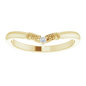 14K Yellow .02 CT Natural Diamond Matching Band - BN & CO JEWELRY