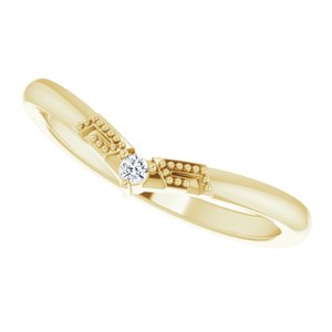 14K Yellow .02 CT Natural Diamond Matching Band - BN & CO JEWELRY