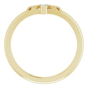 14K Yellow .02 CT Natural Diamond Matching Band - BN & CO JEWELRY