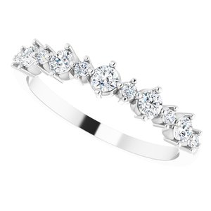 Platinum 3/8 CTW Natural Diamond Anniversary Band - BN & CO JEWELRY