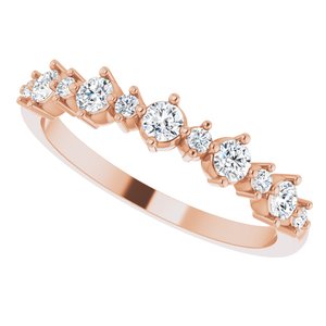 14K Rose 3/8 CTW Natural Diamond Anniversary Band - BN & CO JEWELRY