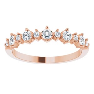 14K Rose 3/8 CTW Natural Diamond Anniversary Band - BN & CO JEWELRY