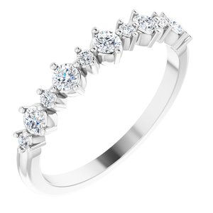Platinum 3/8 CTW Natural Diamond Anniversary Band - BN & CO JEWELRY