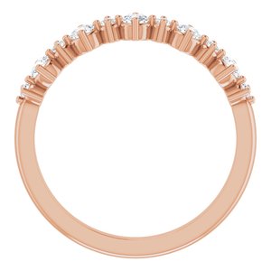 14K Rose 3/8 CTW Natural Diamond Anniversary Band - BN & CO JEWELRY