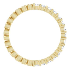 14K Yellow 1/2 CTW Natural Diamond Reversible Eternity Band Size 7 - BN & CO JEWELRY