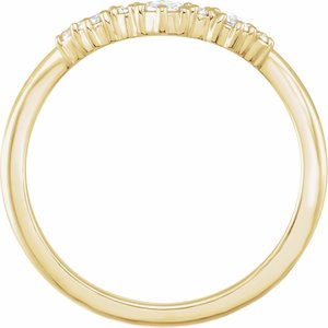 14K Yellow 1/5 CTW Natural Rose-Cut Diamond & Faceted Contour Band - BN & CO JEWELRY