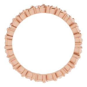 14K Rose .03 CTW Natural Diamond Band Size 7 - BN & CO JEWELRY