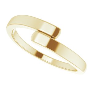 14K Yellow Engravable Bypass Ring - BN & CO JEWELRY