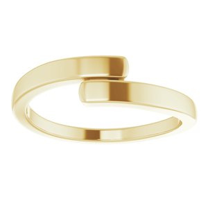 14K Yellow Engravable Bypass Ring - BN & CO JEWELRY