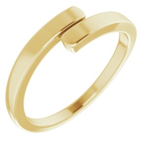 14K Yellow Engravable Bypass Ring - BN & CO JEWELRY