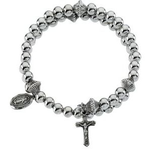 Sterling Silver Bead Wrap Rosary - BN & CO JEWELRY
