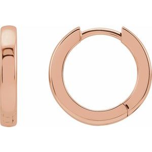 14K Rose 14 mm Hinged Hoop Earring - BN & CO JEWELRY
