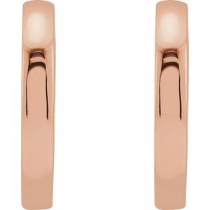 14K Rose 18 mm Hinged Hoop Earring - BN & CO JEWELRY