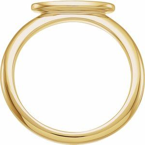14K Yellow 13x5.5 mm Oval Signet Ring - BN & CO JEWELRY