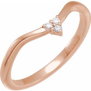 14K Rose .04 CTW Natural Diamond Matching Band - BN & CO JEWELRY