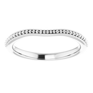 18K White Band for 7x5 mm Oval Ring - BN & CO JEWELRY