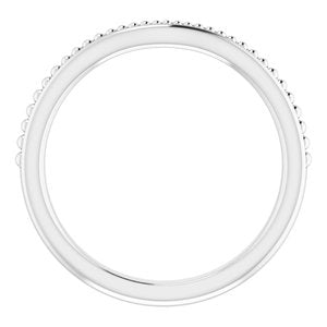 18K White Band for 7x5 mm Oval Ring - BN & CO JEWELRY