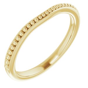 14K Yellow Band for 8 mm Cushion Ring - BN & CO JEWELRY