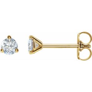 14K Yellow 3/4 CTW Lab-Grown Diamond Stud Earrings - BN & CO JEWELRY