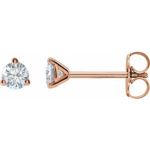 14K Rose 1/4 CTW Lab-Grown Diamond Stud Earrings - BN & CO JEWELRY