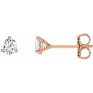 14K Rose 1/3 CTW Lab-Grown Diamond Stud Earrings - BN & CO JEWELRY