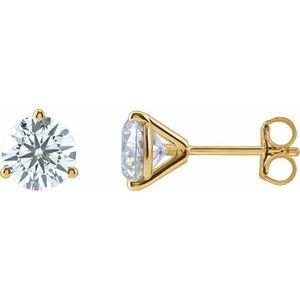 14K Yellow 1 1/2 CTW Lab-Grown Diamond Stud Earrings - BN & CO JEWELRY