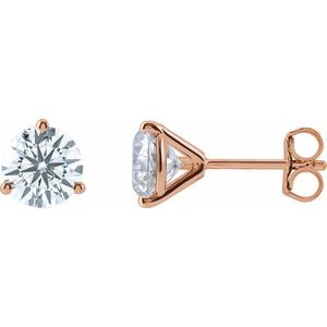 14K Rose 1 1/2 CTW Lab-Grown Diamond Stud Earrings - BN & CO JEWELRY
