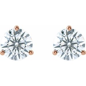 14K Rose 1 1/2 CTW Lab-Grown Diamond Stud Earrings - BN & CO JEWELRY