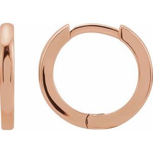 14K Rose 20 mm Huggie Hoop Earrings - BN & CO JEWELRY