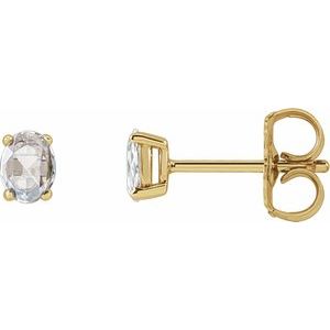 14K Yellow 1/5 CTW Rose-Cut Natural Diamond Earrings - BN & CO JEWELRY