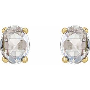 14K Yellow 1/5 CTW Rose-Cut Natural Diamond Earrings - BN & CO JEWELRY