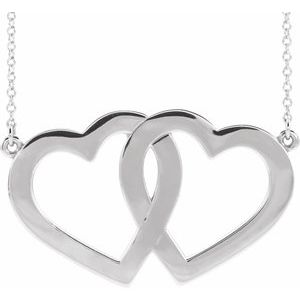 Sterling Silver Family Engravable Heart 18" Necklace - BN & CO JEWELRY