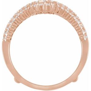 14K Rose 1 CTW Natural Diamond Ring Guard - BN & CO JEWELRY