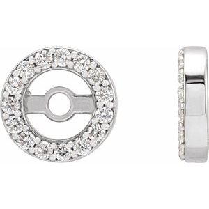 14K White .08 CTW Natural Diamond Earring Jackets with 3.6 mm ID - BN & CO JEWELRY