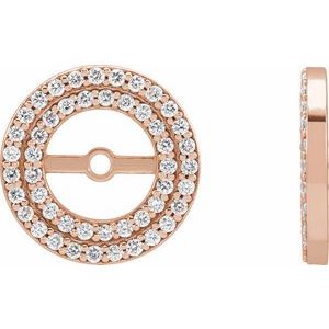 14K Rose 1/5 CTW Natural Diamond Earring Jackets - BN & CO JEWELRY