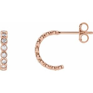 14K Rose 1/3 CTW Lab-Grown Diamond Huggie Earrings - BN & CO JEWELRY