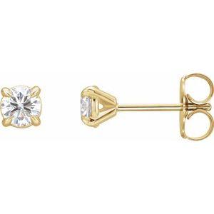 14K Yellow 1/3 CTW Natural Diamond Claw-Prong Cocktail-Style Stud Earrings - BN & CO JEWELRY
