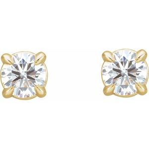 14K Yellow 1/5 CTW Natural Diamond Claw-Prong Cocktail-Style Stud Earrings - BN & CO JEWELRY